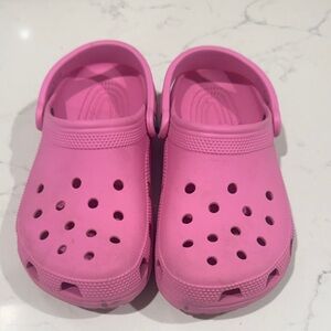 Pink crocs